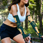 Vintage Lotus Pattern Print Sun Protection Arm Sleeves