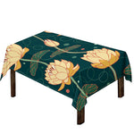 Vintage Lotus Pattern Print Tablecloth