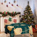 Vintage Lotus Pattern Print Tablecloth