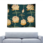 Vintage Lotus Pattern Print Tapestry