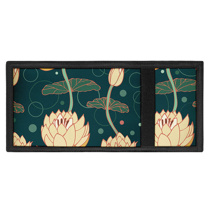 Vintage Lotus Pattern Print Trifold Wallet