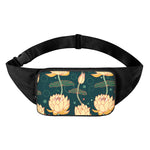Vintage Lotus Pattern Print Waist Bag