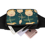Vintage Lotus Pattern Print Waist Bag