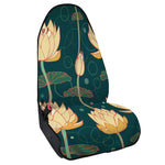 Vintage Lotus Pattern Print Waterproof Car Seat Cover