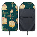 Vintage Lotus Pattern Print Waterproof Car Seat Cover