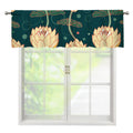 Vintage Lotus Pattern Print Window Valance