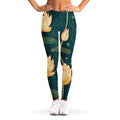Vintage Lotus Pattern Print Women's Leggings