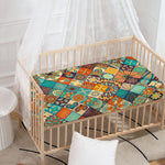 Vintage Mandala Bohemian Pattern Print Baby Crib Sheet