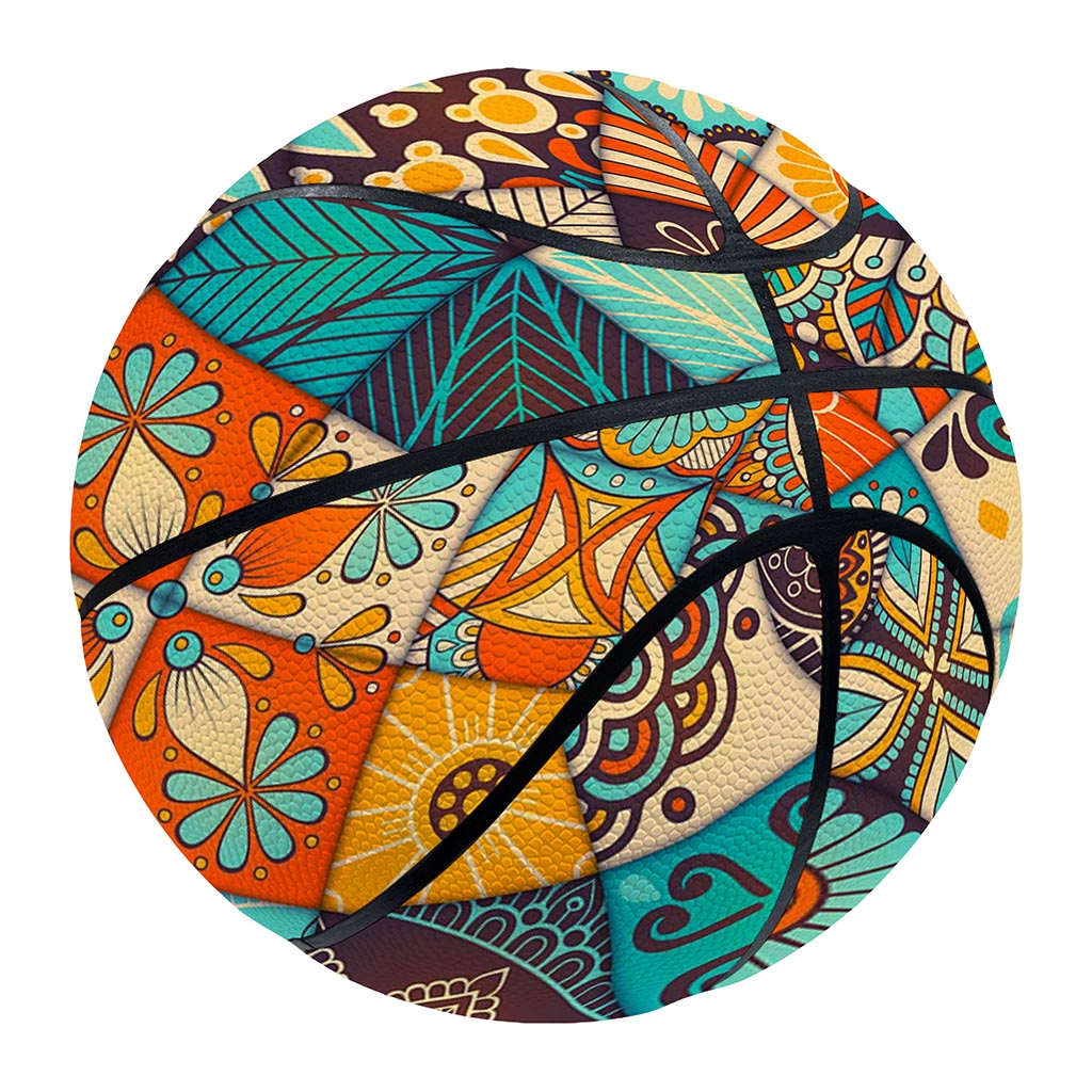 Vintage Mandala Bohemian Pattern Print Basketball