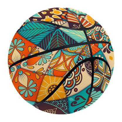 Vintage Mandala Bohemian Pattern Print Basketball