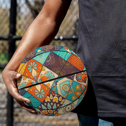 Vintage Mandala Bohemian Pattern Print Basketball