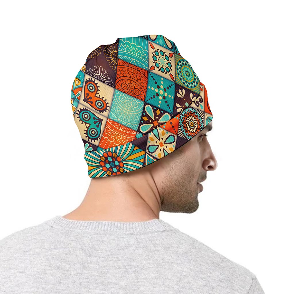 Vintage Mandala Bohemian Pattern Print Beanie