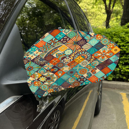 Vintage Mandala Bohemian Pattern Print Car Side Mirror Covers