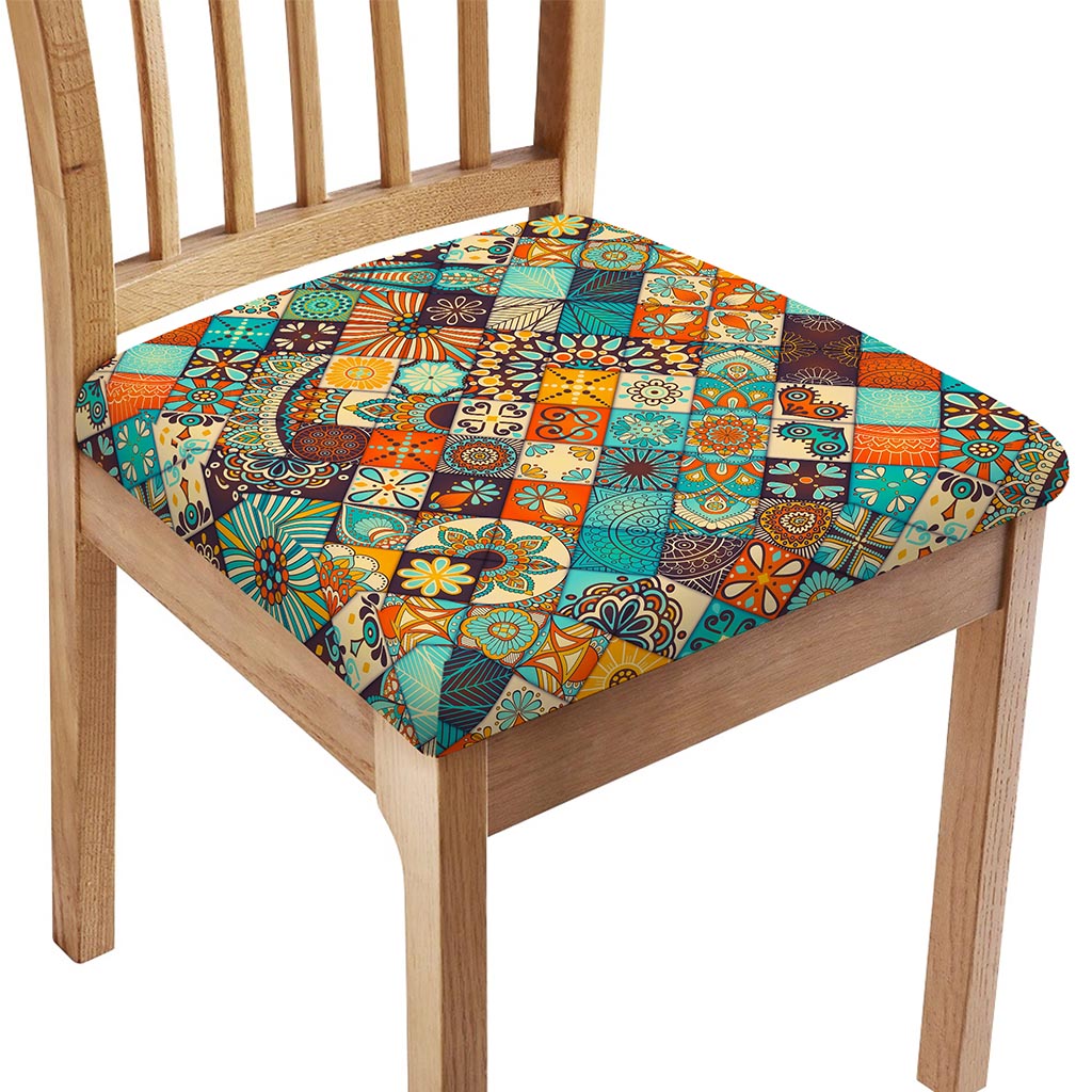 Vintage Mandala Bohemian Pattern Print Chair Cushion Cover