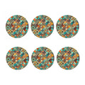 Vintage Mandala Bohemian Pattern Print Coaster Set