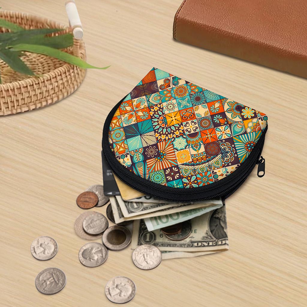 Vintage Mandala Bohemian Pattern Print Coin Purse