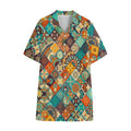 Vintage Mandala Bohemian Pattern Print Cotton Hawaiian Shirt