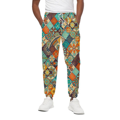 Vintage Mandala Bohemian Pattern Print Cotton Pants