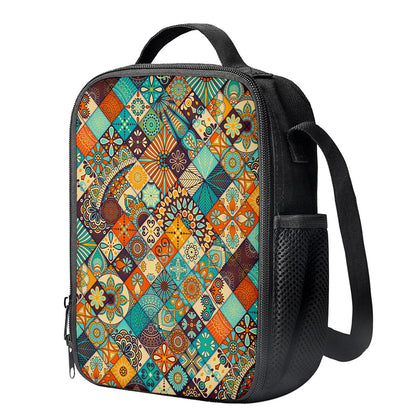 Vintage Mandala Bohemian Pattern Print Crossbody Lunch Bag