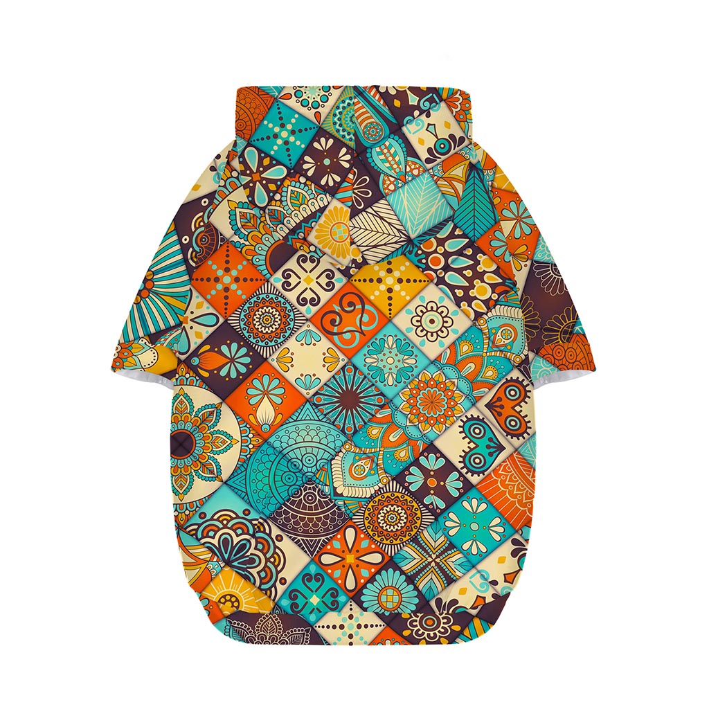 Vintage Mandala Bohemian Pattern Print Dog Zip Up Hoodie