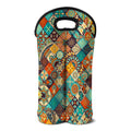 Vintage Mandala Bohemian Pattern Print Double Neoprene Wine Tote