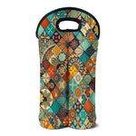Vintage Mandala Bohemian Pattern Print Double Neoprene Wine Tote