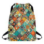 Vintage Mandala Bohemian Pattern Print Drawstring Backpack
