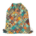 Vintage Mandala Bohemian Pattern Print Drawstring Bag