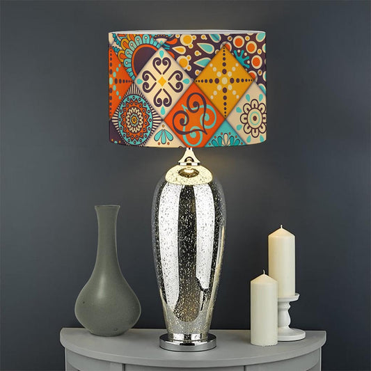 Vintage Mandala Bohemian Pattern Print Drum Lamp Shade