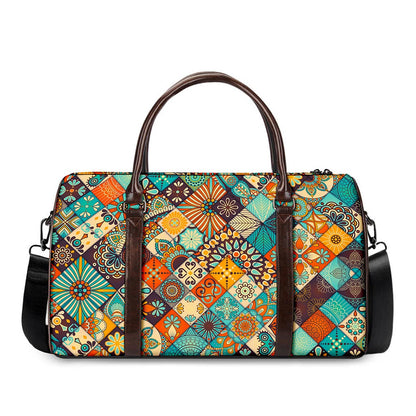 Vintage Mandala Bohemian Pattern Print Duffle Bag