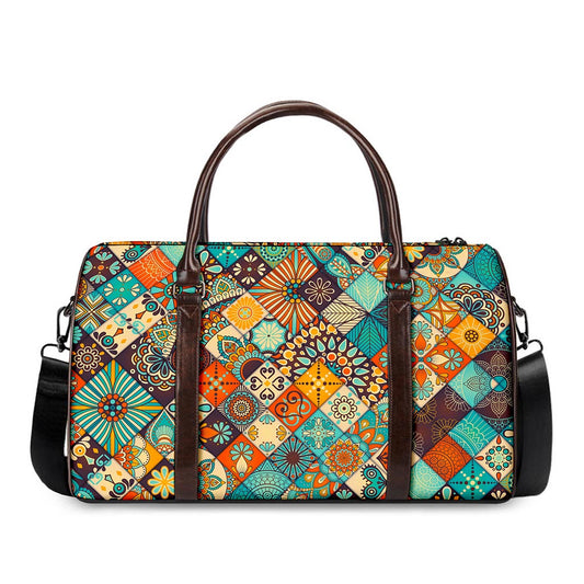 Vintage Mandala Bohemian Pattern Print Duffle Bag