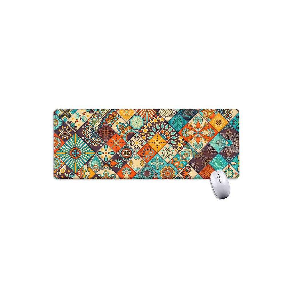 Vintage Mandala Bohemian Pattern Print Extended Mouse Pad