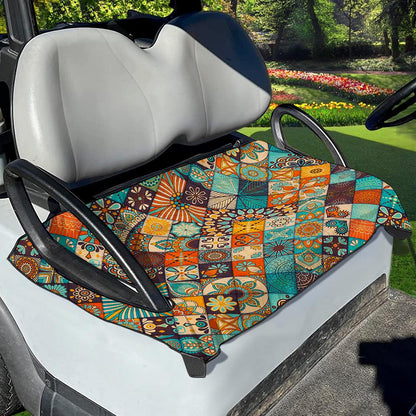 Vintage Mandala Bohemian Pattern Print Golf Cart Seat Cover
