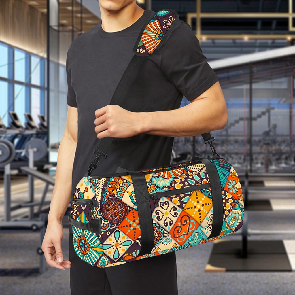 Vintage Mandala Bohemian Pattern Print Gym Bag
