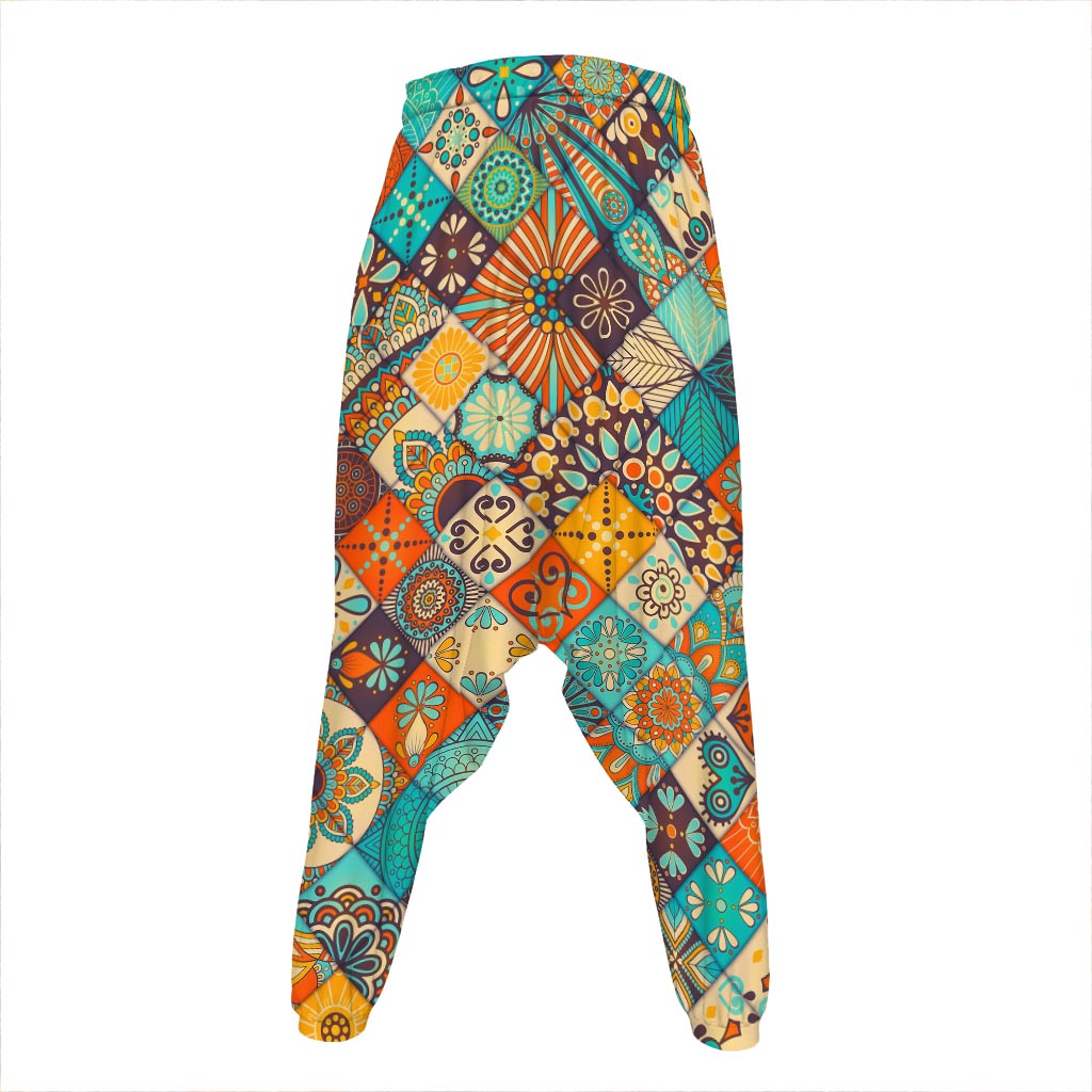 Vintage Mandala Bohemian Pattern Print Hammer Pants