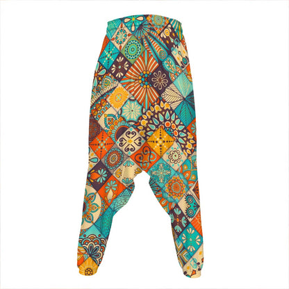 Vintage Mandala Bohemian Pattern Print Hammer Pants