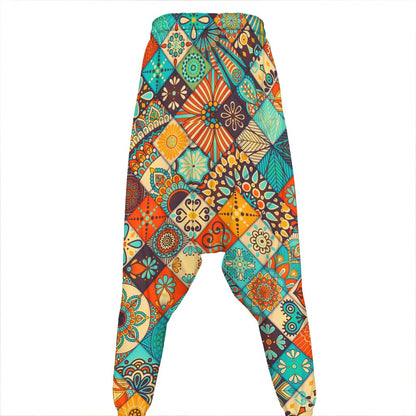 Vintage Mandala Bohemian Pattern Print Hammer Pants