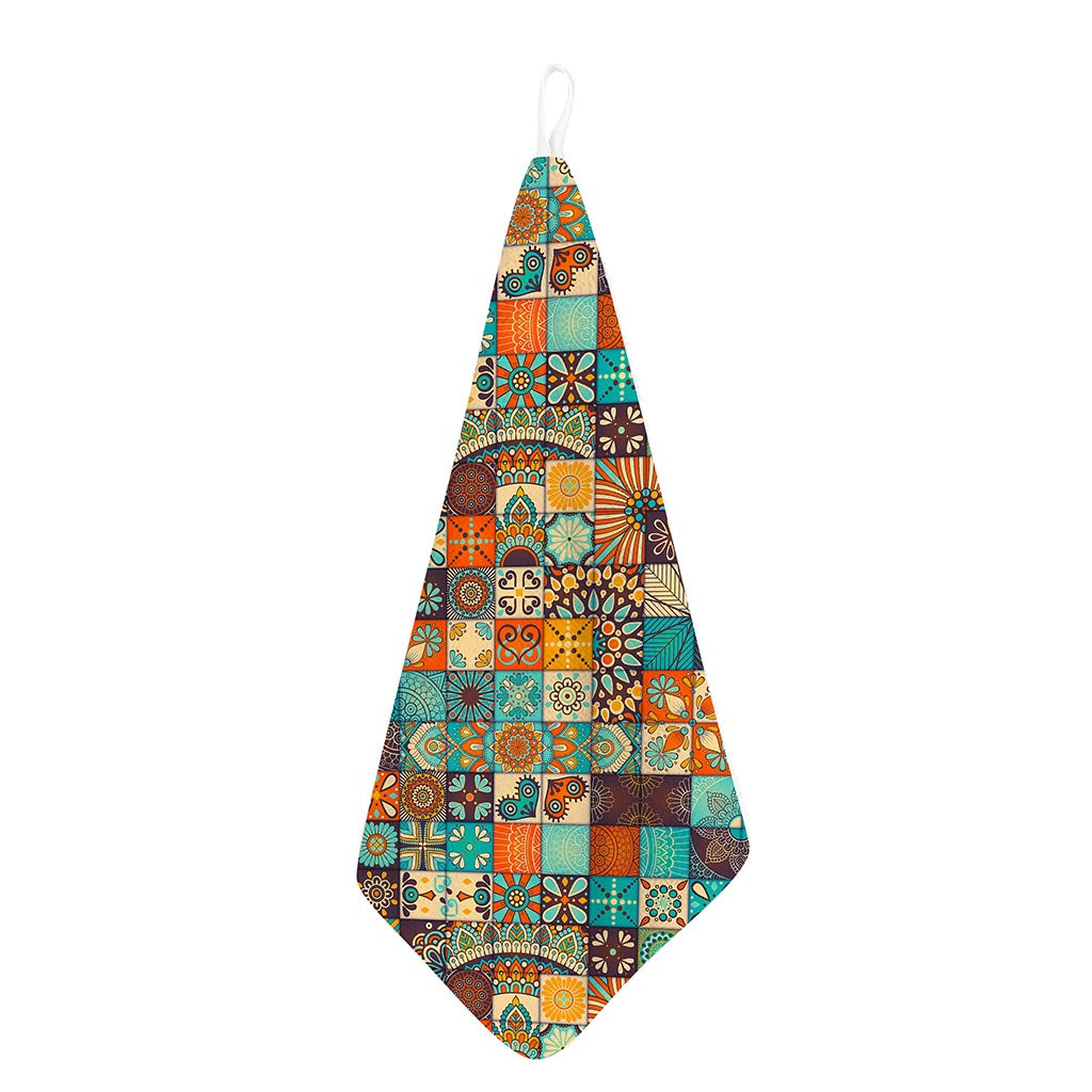 Vintage Mandala Bohemian Pattern Print Hand Towel
