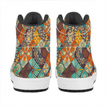 Vintage Mandala Bohemian Pattern Print High Top Leather Sneakers