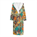 Vintage Mandala Bohemian Pattern Print Hooded Bathrobe