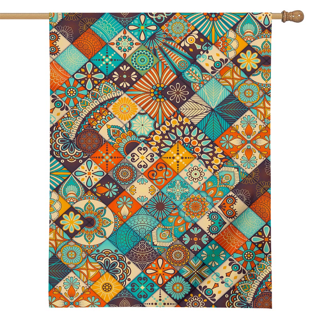 Vintage Mandala Bohemian Pattern Print House Flag