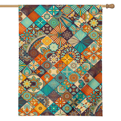 Vintage Mandala Bohemian Pattern Print House Flag