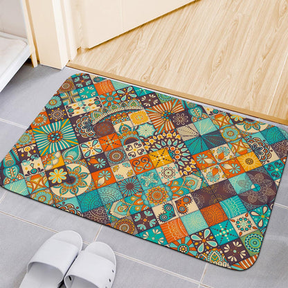 Vintage Mandala Bohemian Pattern Print Indoor Door Mat