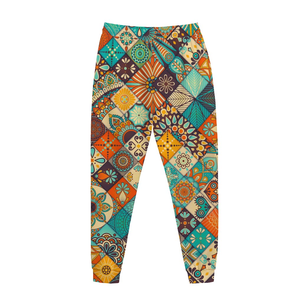 Vintage Mandala Bohemian Pattern Print Jogger Pants