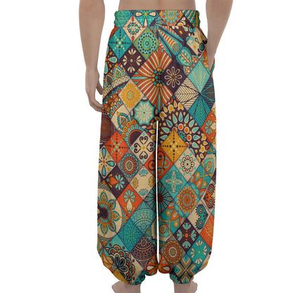 Vintage Mandala Bohemian Pattern Print Lantern Pants