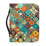 Vintage Mandala Bohemian Pattern Print Leather Bible Cover