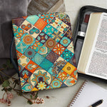 Vintage Mandala Bohemian Pattern Print Leather Bible Cover