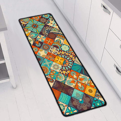 Vintage Mandala Bohemian Pattern Print Long Kitchen Mat