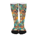 Vintage Mandala Bohemian Pattern Print Long Socks