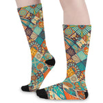 Vintage Mandala Bohemian Pattern Print Long Socks